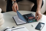 Еженедельник-портфолио 15х21см кожа, недатированный, черный