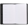 Еженедельник-портфолио 15х21см кожа, недатированный, черный