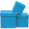 Коробка 16х16х15,5см, голубая