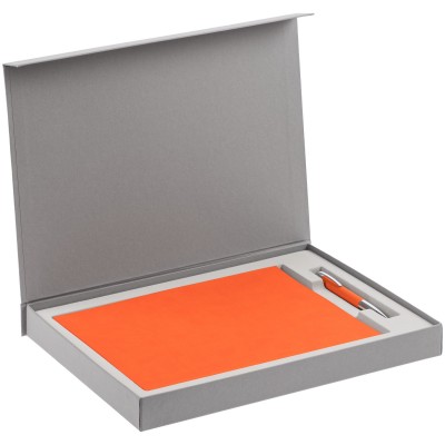 Набор ежедневник с ручкой, оранжевый