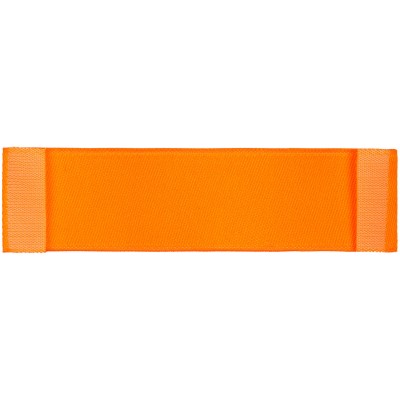 Лейбл тканевый 2х8см полиэстер, оранжевый неон