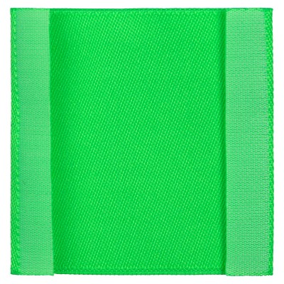 Лейбл тканевый 5х5см полиэстер, зеленый неон
