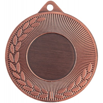 Медаль 5х5,6х0,15см металл, бронзовая
