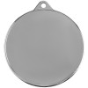 Медаль 7х7,8х0,2см металл, серебристая