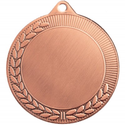 Медаль 7х7,8х0,2см металл, бронзовая