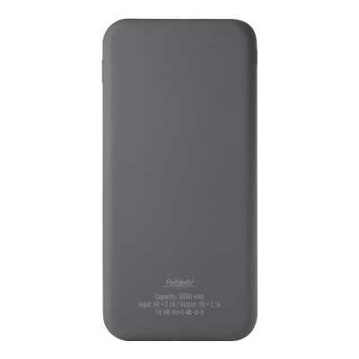Внешний аккумулятор с подсветкой, Luce, 10000 mAh, серый