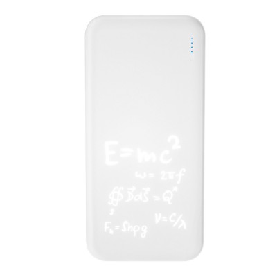 Внешний аккумулятор с подсветкой, Luce, 10000 mAh, белый