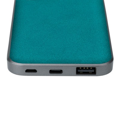 Внешний аккумулятор, In Velour, 10000 mah, бирюзовый, подарочная упаковка с блистером