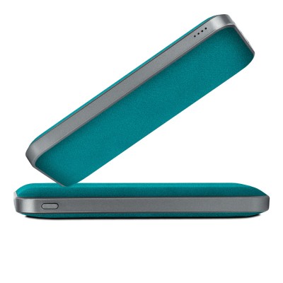 Внешний аккумулятор, In Velour, 10000 mah, бирюзовый, подарочная упаковка с блистером