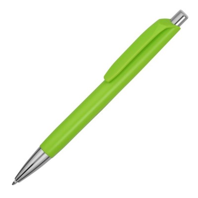 Ручка пластиковая шариковая, зеленое яблоко