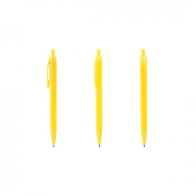 Ручка шариковая "Колор" пластик, желтая