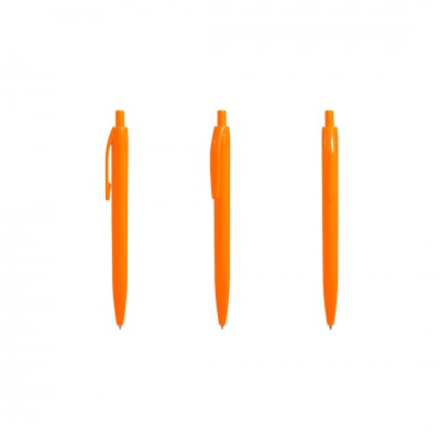 Ручка шариковая "Колор" пластик, оранжевая