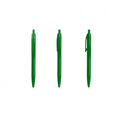 Ручка шариковая "Колор" пластик, зеленая