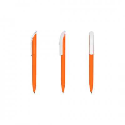 Ручка шариковая 14х1см, пластик, оранжевый