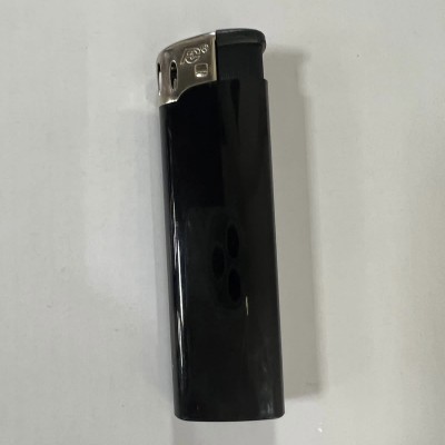 Зажигалка пьезо, пластик черный