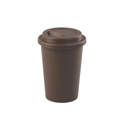 Стакан 450мл пластик/кофейный жмых, коричневый