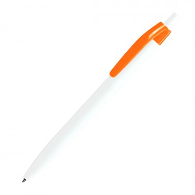 Ручка шариковая 13,9x1см, пластик, оранжевый