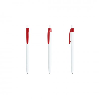 Ручка шариковая 13,9x1см, пластик, красный