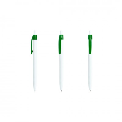 Ручка шариковая 13,9x1см, пластик, зеленый