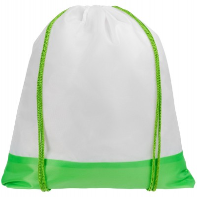 Рюкзак детский 32х35см белый с зеленым