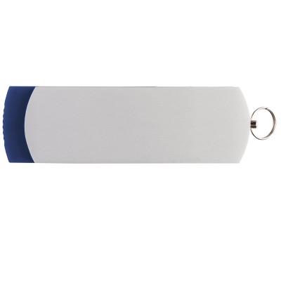 Флешка 64Гб металл/пластик с покрытием soft-touch, темно-синяя