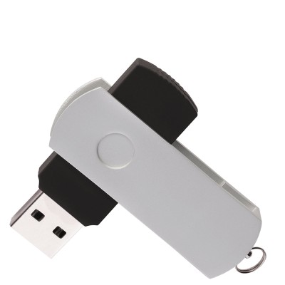 Флешка 32Гб металл/пластик с покрытием soft-touch, черная