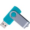 Флешка 32Гб с покрытием soft-touch, бирюзовая