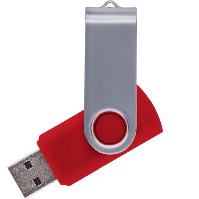 Флешка 32Гб с покрытием soft-touch, красная