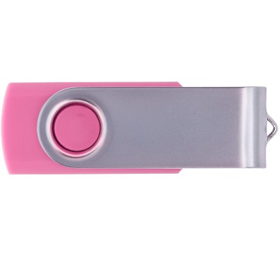 Флешка 64Гб с покрытием soft-touch, розовая