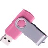 Флешка 64Гб с покрытием soft-touch, розовая