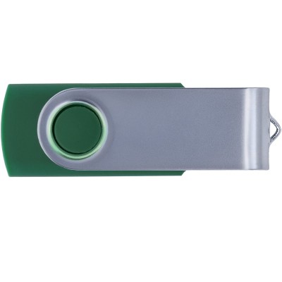 Флешка 8Гб с покрытием soft-touch, зеленая