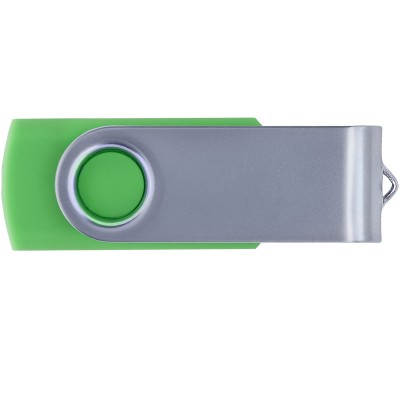 Флешка 32Гб с покрытием soft-touch, светло-зеленая