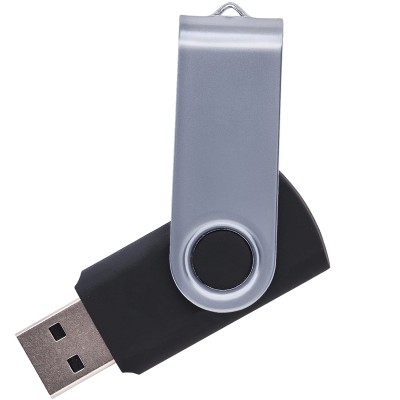 Флешка 64Гб с покрытием soft-touch, черная