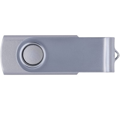 Флешка 8Гб с покрытием soft-touch, серебристая