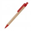Ручка шариковая из переработанной бумаги, красная