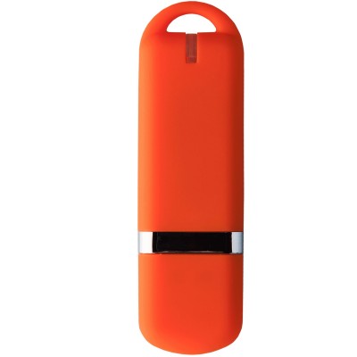 Флешка 8Гб пластик с покрытием soft-touch, оранжевая
