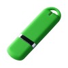 Флешка 16Гб пластик с покрытием soft-touch, светло-зеленая