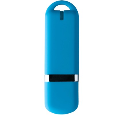 Флешка 8Гб пластик с покрытием soft-touch, голубая