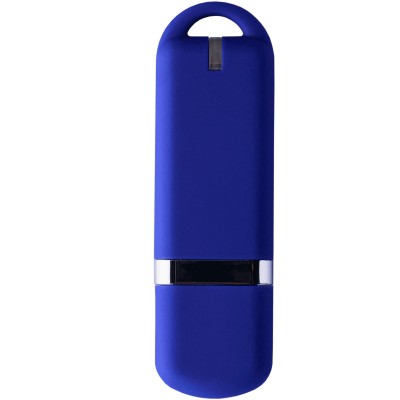 Флешка 64Гб пластик с покрытием soft-touch, синяя
