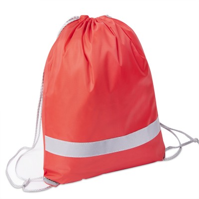 Рюкзак-мешок со светоотражающей полосой, красный