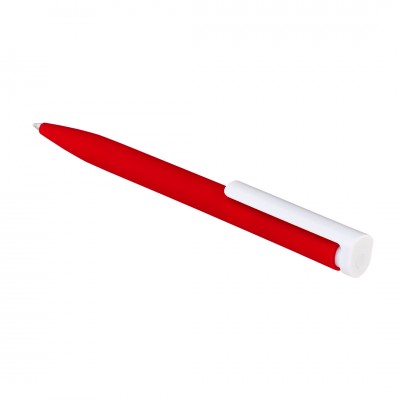 Ручка шариковая с покрытием софт-тач, красная