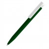 Ручка шариковая с покрытием софт-тач, зеленая