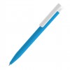 Ручка шариковая с покрытием софт-тач, голубая