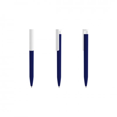 Ручка шариковая с покрытием софт-тач, темно-синяя