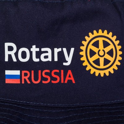 Панама двусторонняя хлопок 220г/м², синяя с серым