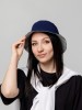 Панама двусторонняя хлопок 220г/м², синяя с серым