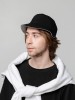Панама двусторонняя хлопок 220г/м², черная с серым