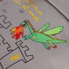 Рюкзак детский 25x30см, бордовый с серым