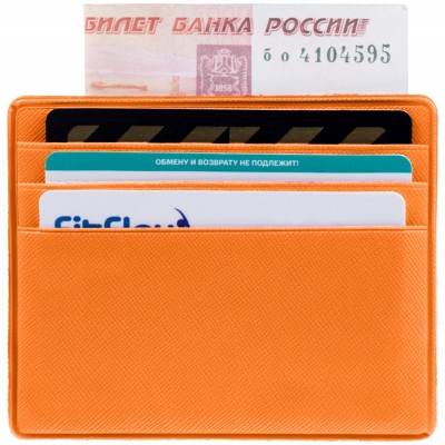 Чехол для карточек 10х8см, оранжевый