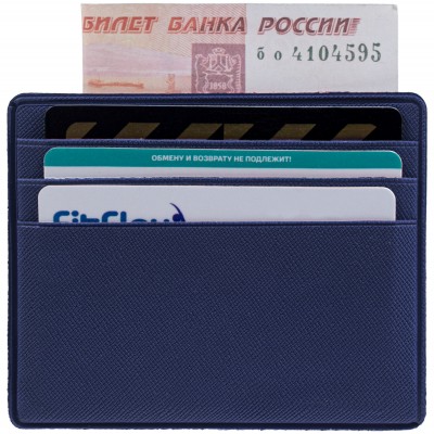 Чехол для карточек 10х8см, синий